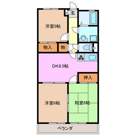 三日市駅 徒歩14分 5階の物件間取画像